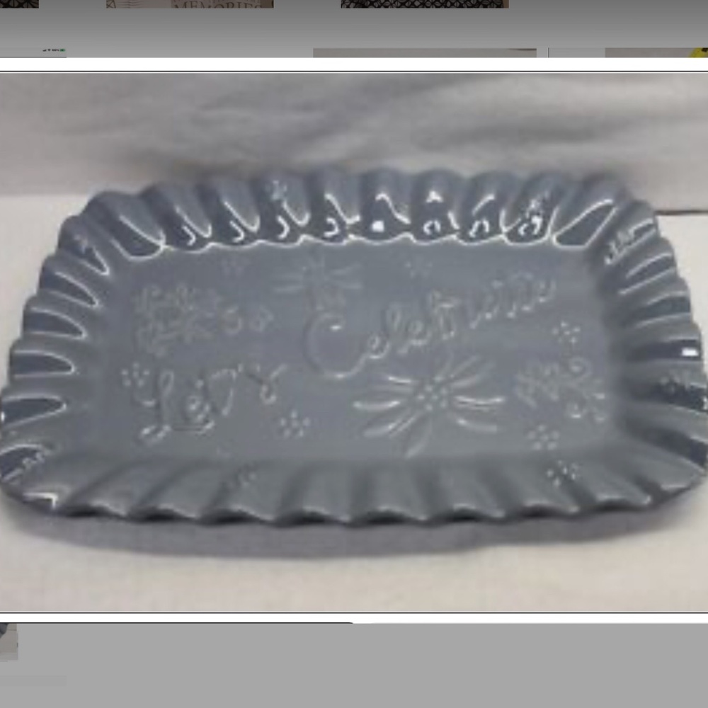 Temp-tations Special Edition 16" Celebration Platter SLATE BLUE